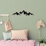 Wallity Mountain - 7 Escultura de Pared de Metal Negra